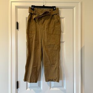 CAbi Tan Trousers with Belted Waist